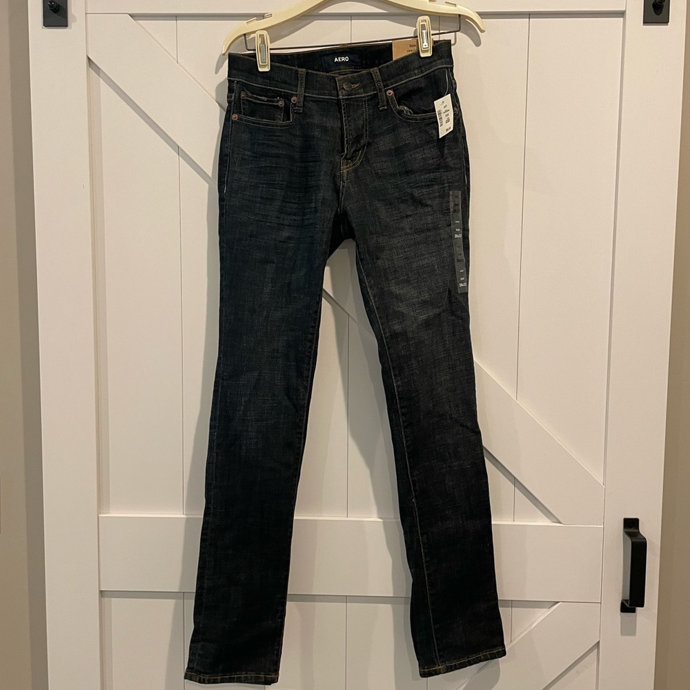 Men’s Aeropostale 28x32 slim jeans NWT dark wash